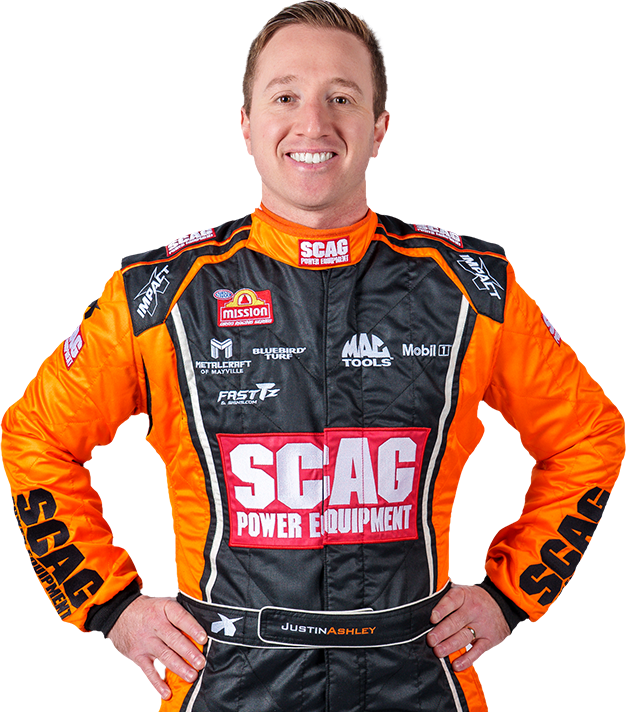 Headshot of driver Justin Ashley.